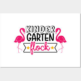 Kindergarten Flock Kids Back to School Posters and Art
